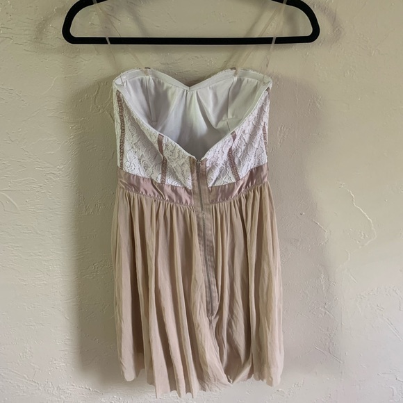 Neutral Strapless Dress - Picture 2 of 3